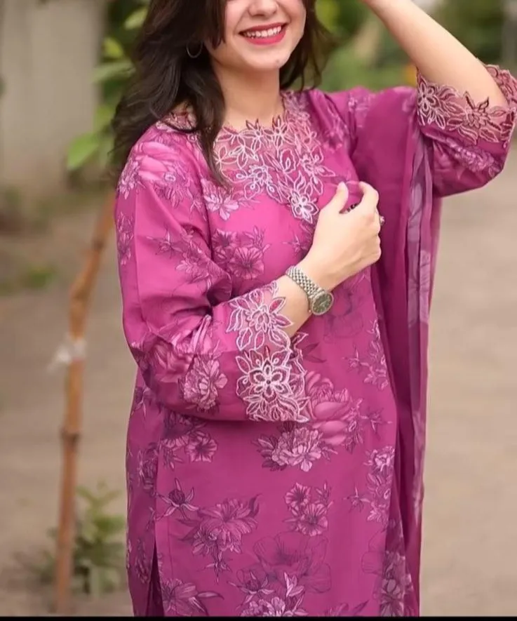 Grace S980-Digital Printed 3pc Lawn Dress with Digital Printed Lawn Dupatta.