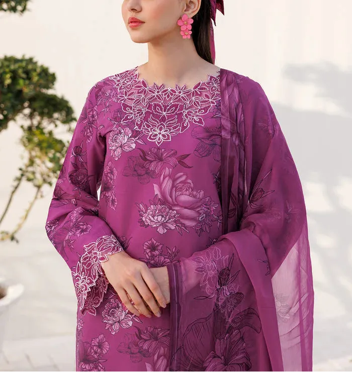 Grace S980-Digital Printed 3pc Lawn Dress with Digital Printed Lawn Dupatta.