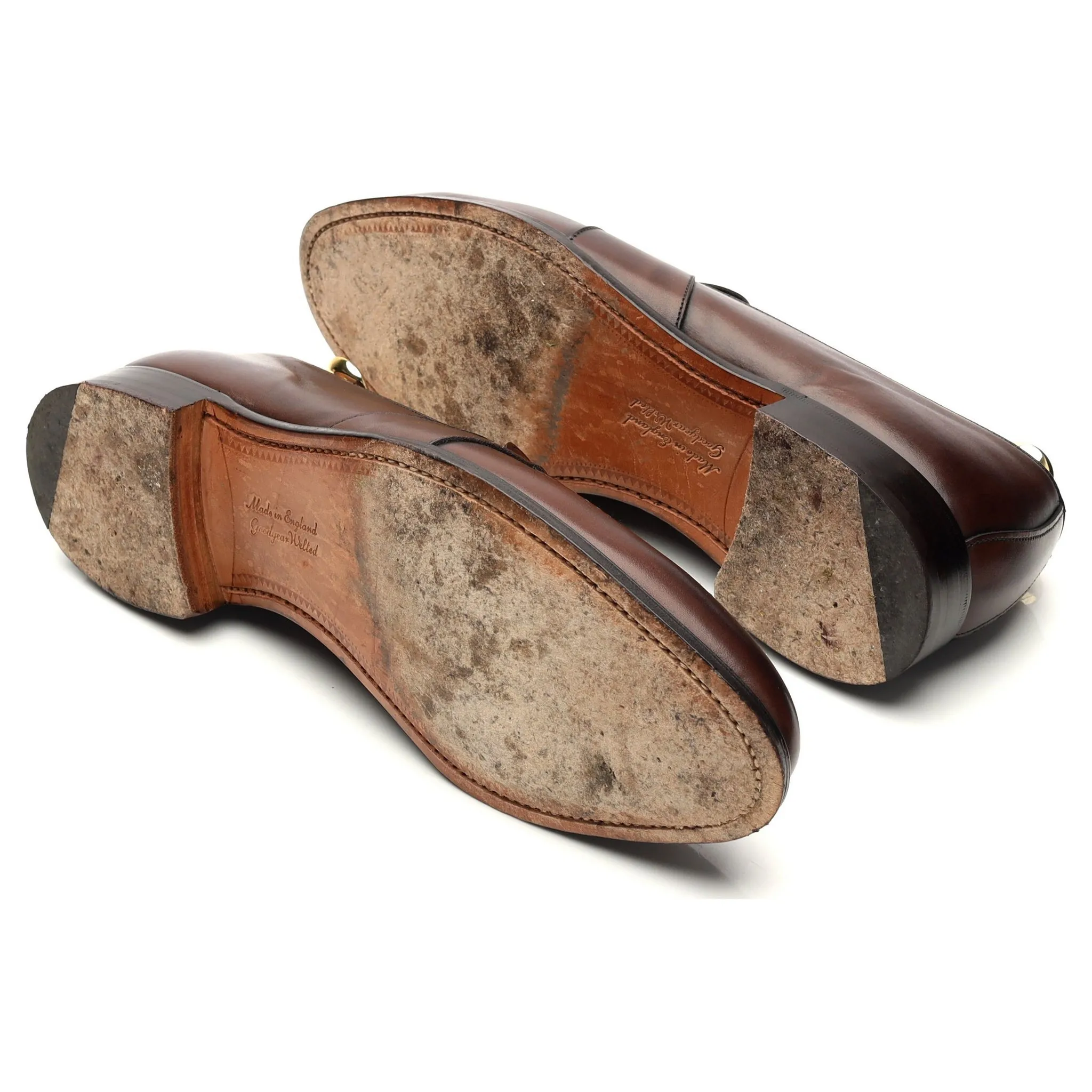 'Gracechurch' Dark Brown Leather Loafers UK 10 F