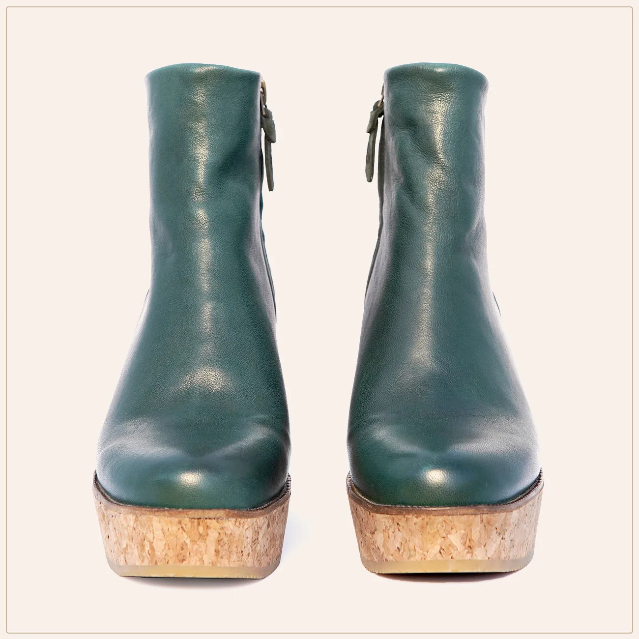 Green Ankle Wedge Bootie