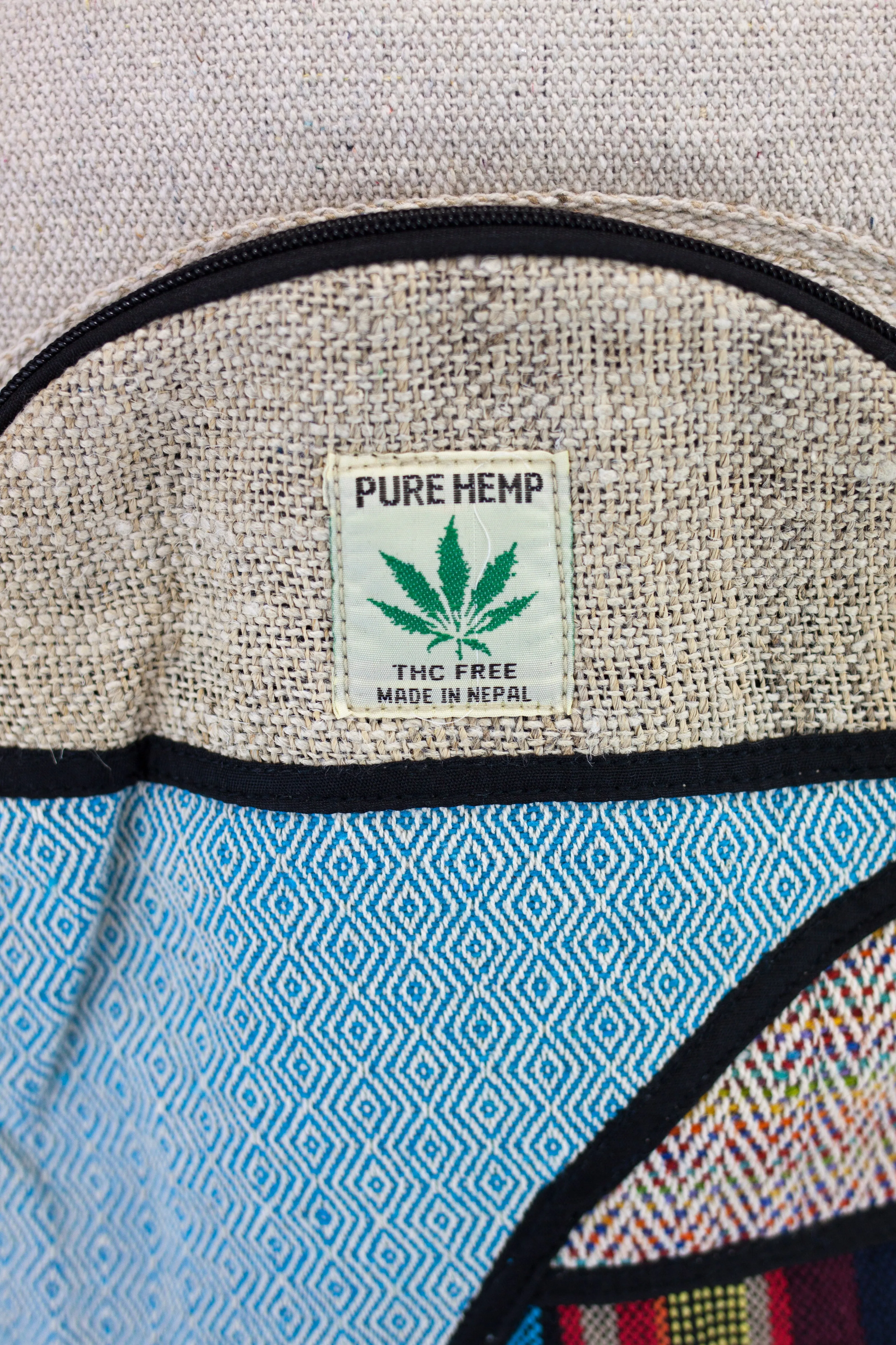 Handmade THC Free Pure Hemp Unisex Bag - HMPHB1