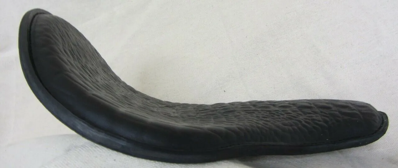 Harley Sportster Chopper Bobber  Spring Seat Black Alligator Embossed LeatherUSA