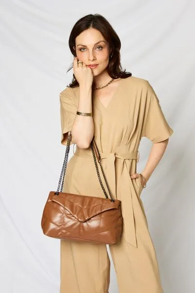 Hazel Blues® |  SHOMICO PU Leather Chain Handbag
