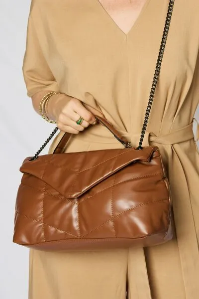Hazel Blues® |  SHOMICO PU Leather Chain Handbag
