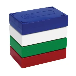 Heathrow Scientific 15989A Premium Microscope Slide Box, 25-Place, Cork, Blue