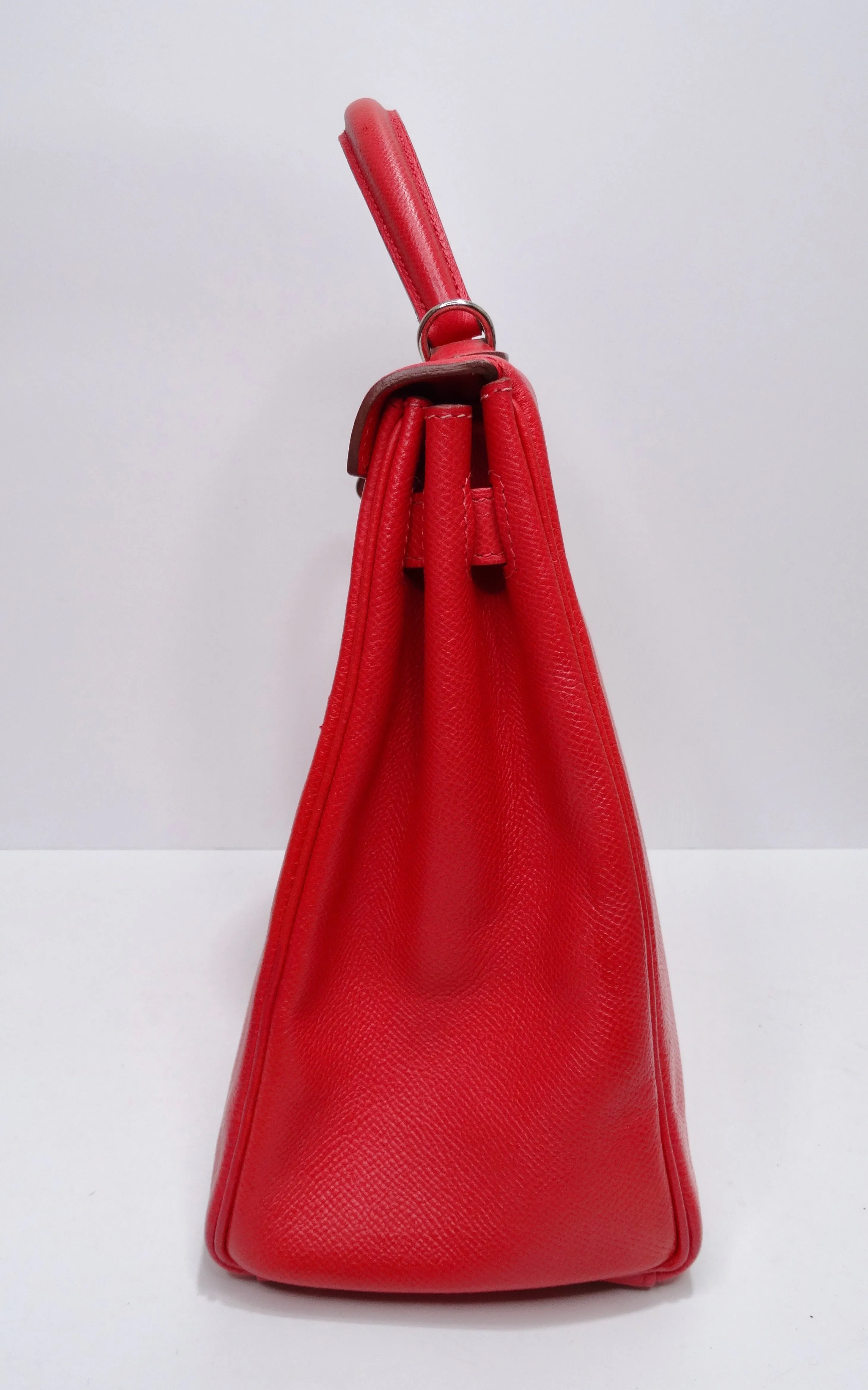 Hermes Red Epsom Kelly Sellier 32 Rouge Casaque