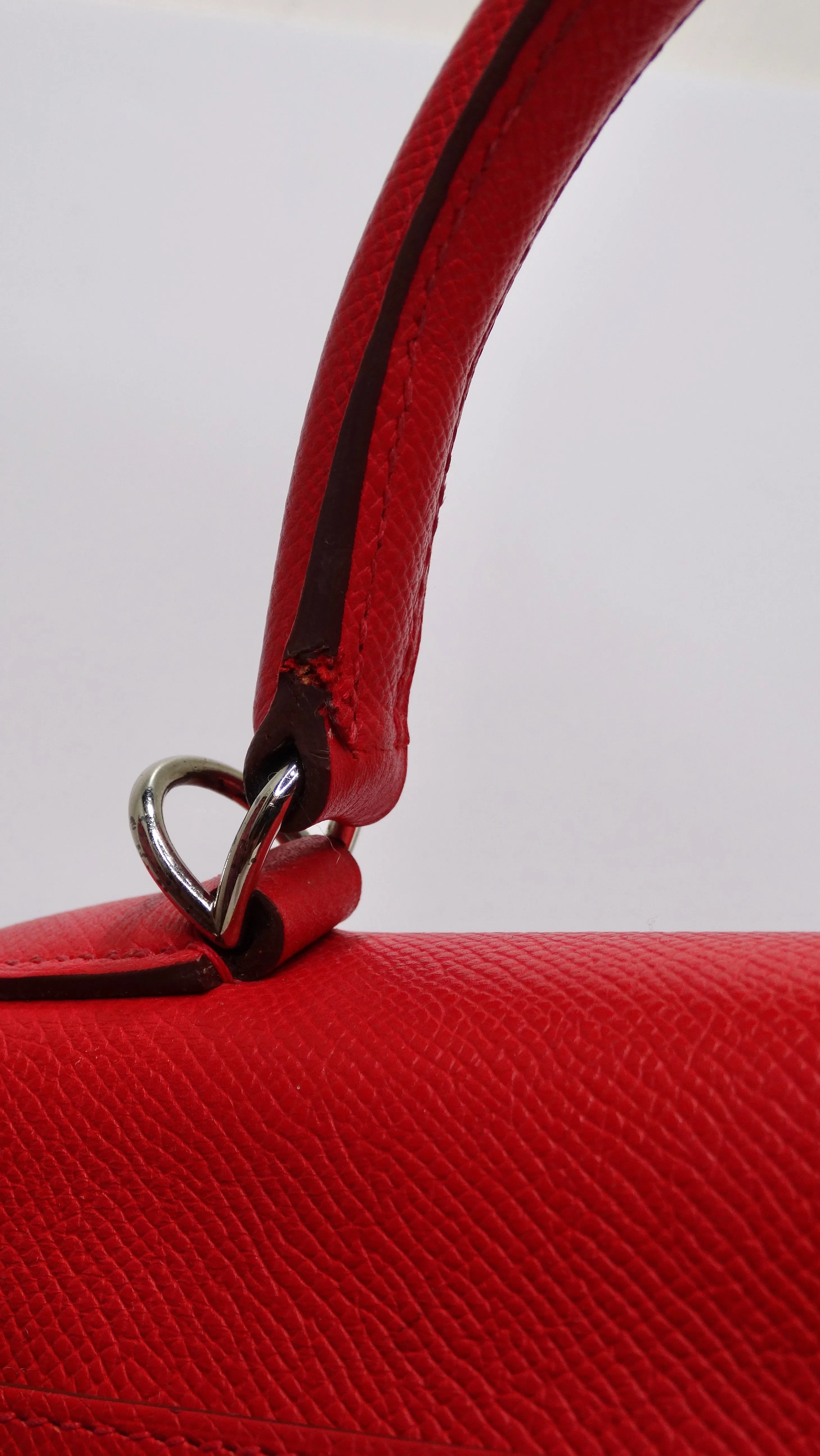 Hermes Red Epsom Kelly Sellier 32 Rouge Casaque