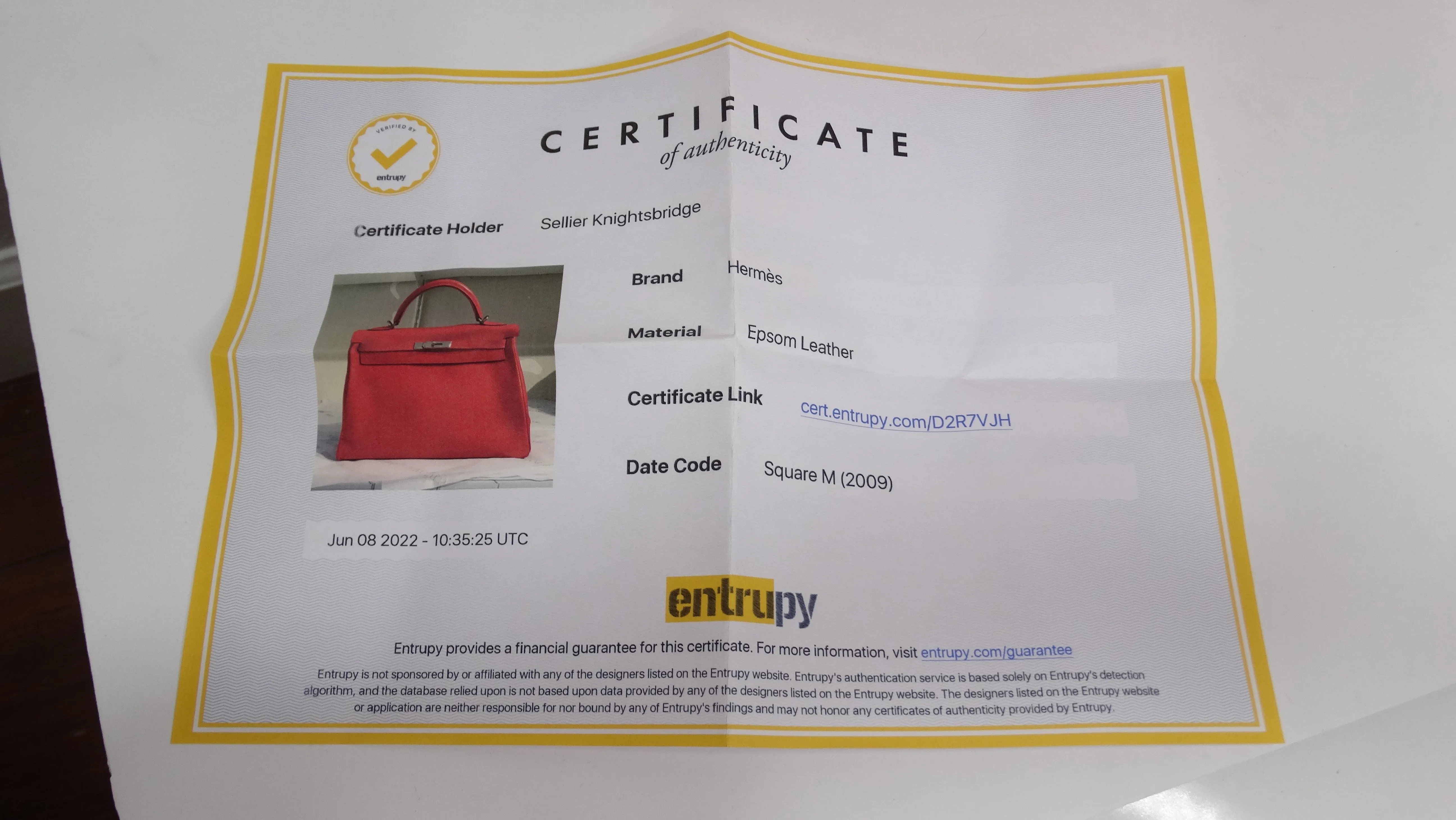 Hermes Red Epsom Kelly Sellier 32 Rouge Casaque
