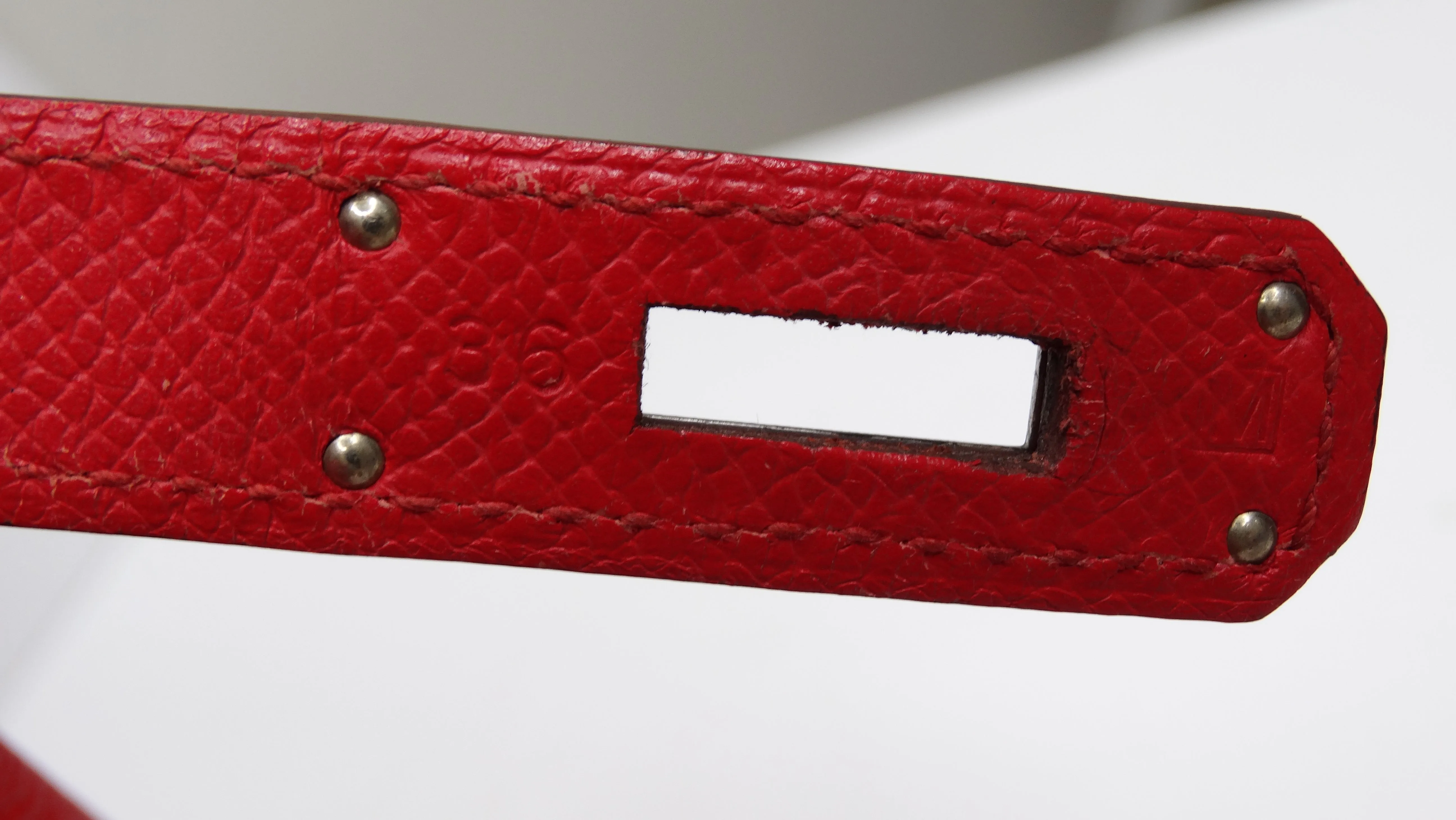 Hermes Red Epsom Kelly Sellier 32 Rouge Casaque