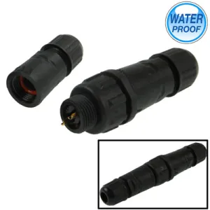 IP68 Shielded 2 Pin M14 Waterproof Connector, Cable Diameter: 2.5-7.5mm