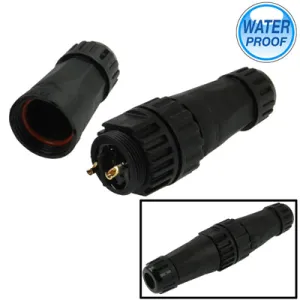 IP68 Shielded 2 Pin M22 Waterproof Connector, Cable Diameter: 6.5-8.5mm   Lead Time: 1~3 Days.