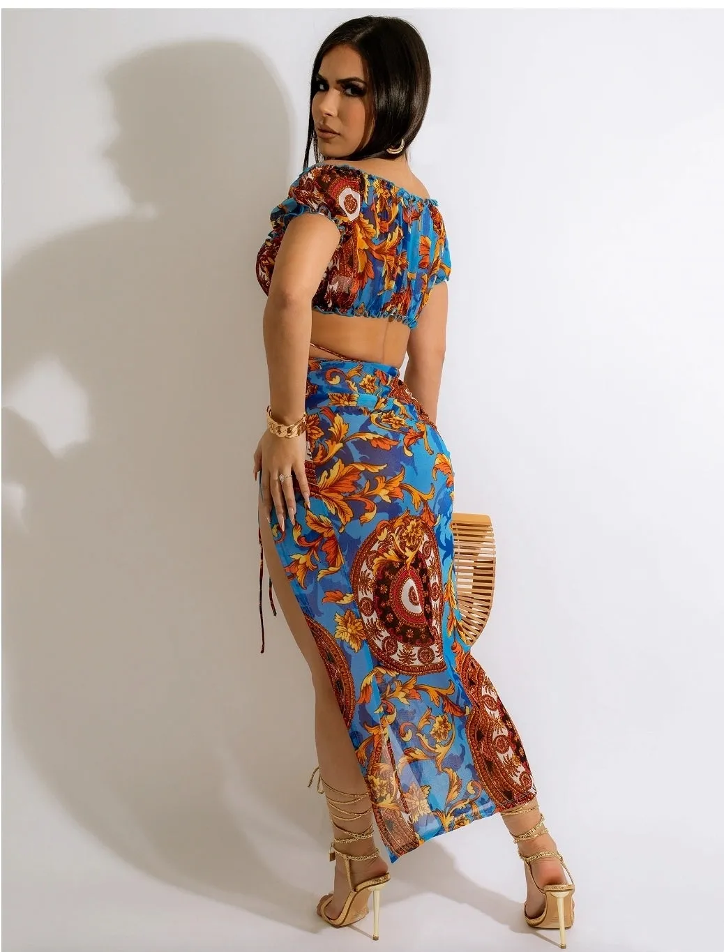 Irreplaceable Me Printed Skirt Set