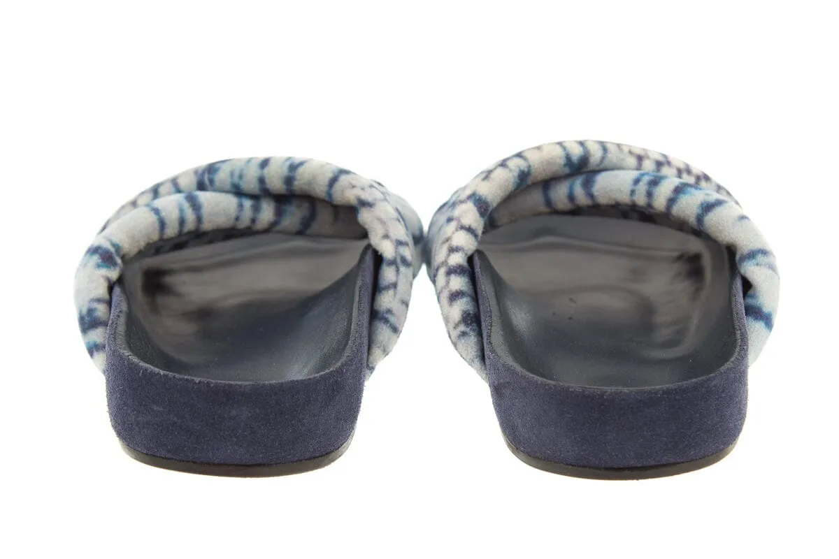 Isabel Marant Blue Tye Dye Slides SZ 37