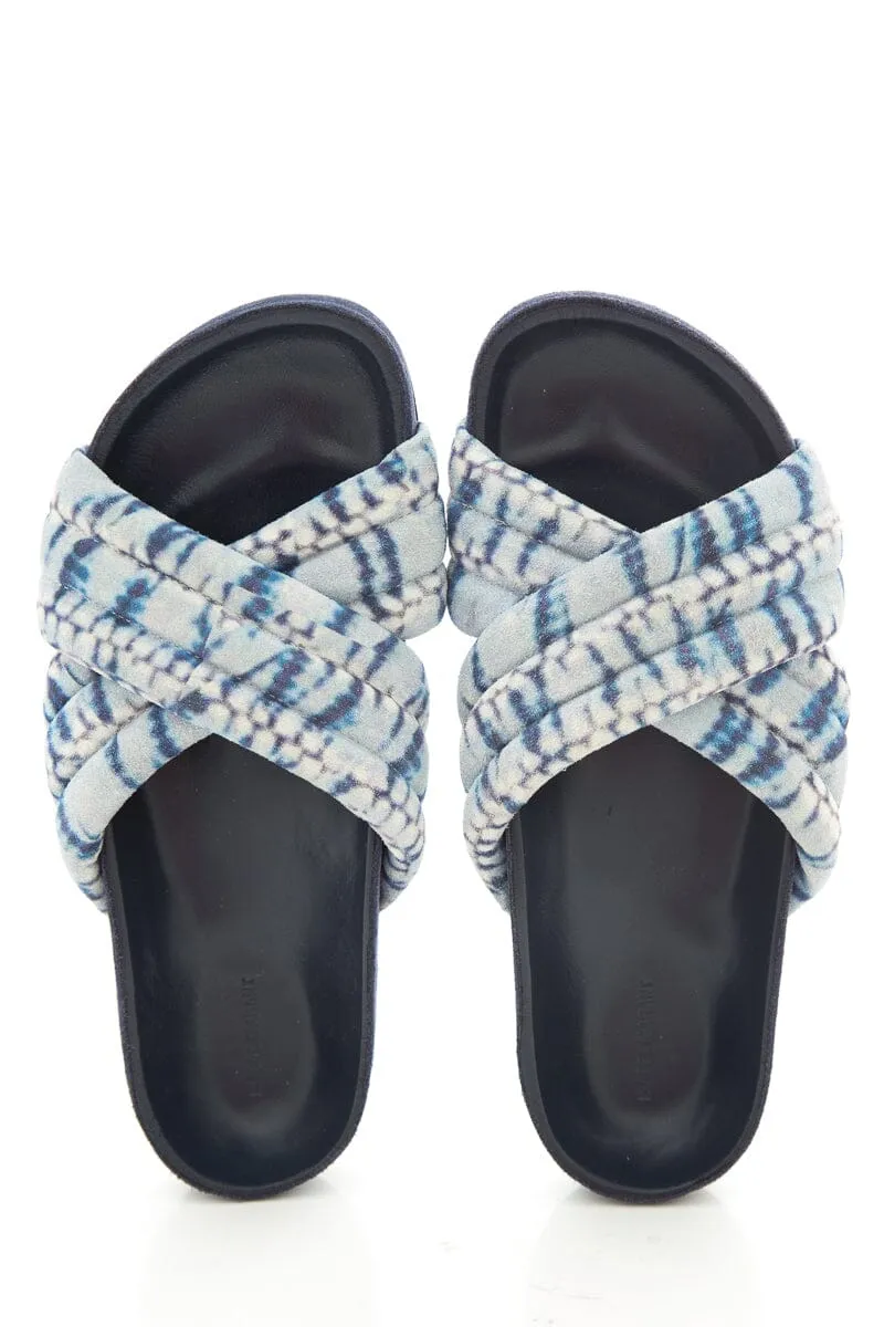 Isabel Marant Blue Tye Dye Slides SZ 37