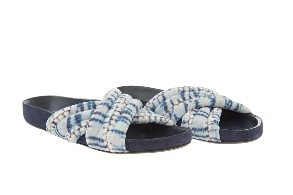 Isabel Marant Blue Tye Dye Slides SZ 37