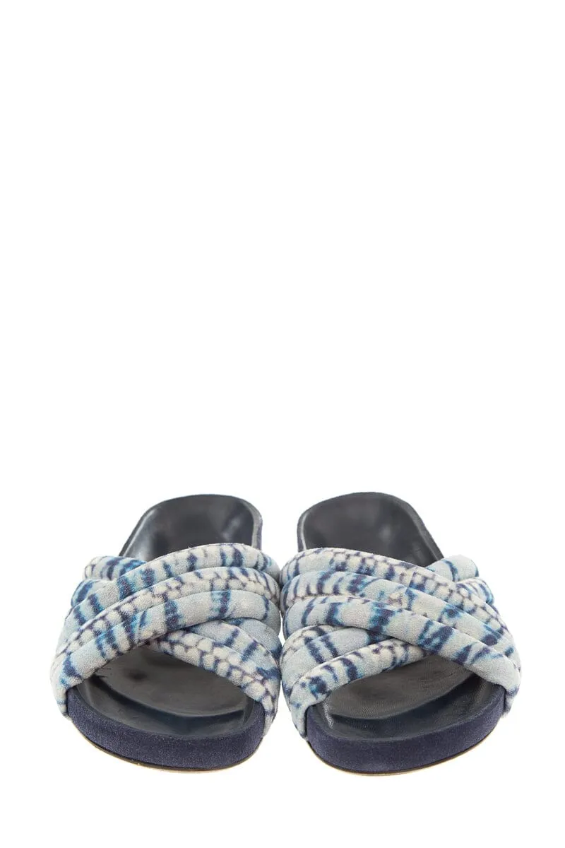 Isabel Marant Blue Tye Dye Slides SZ 37