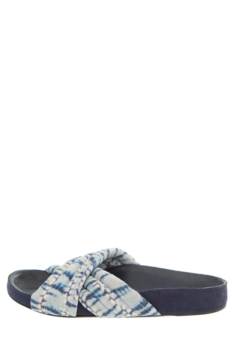Isabel Marant Blue Tye Dye Slides SZ 37