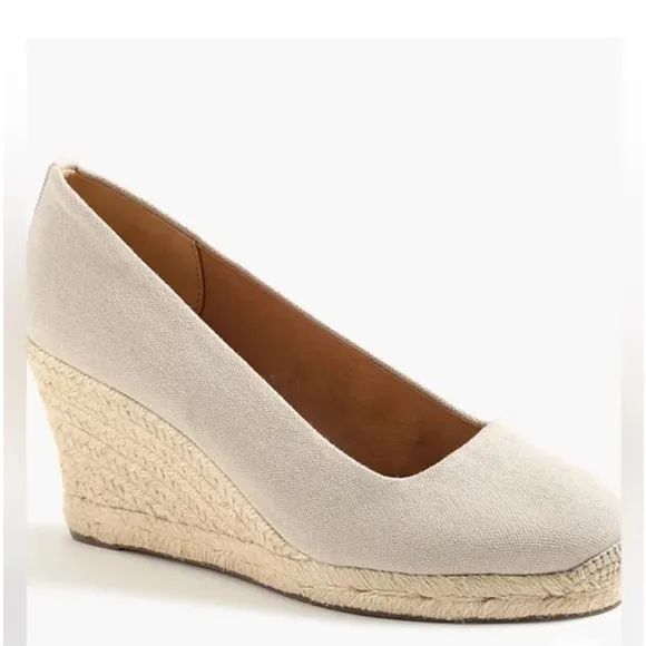 J. Crew Canvas Espadrille Wedge