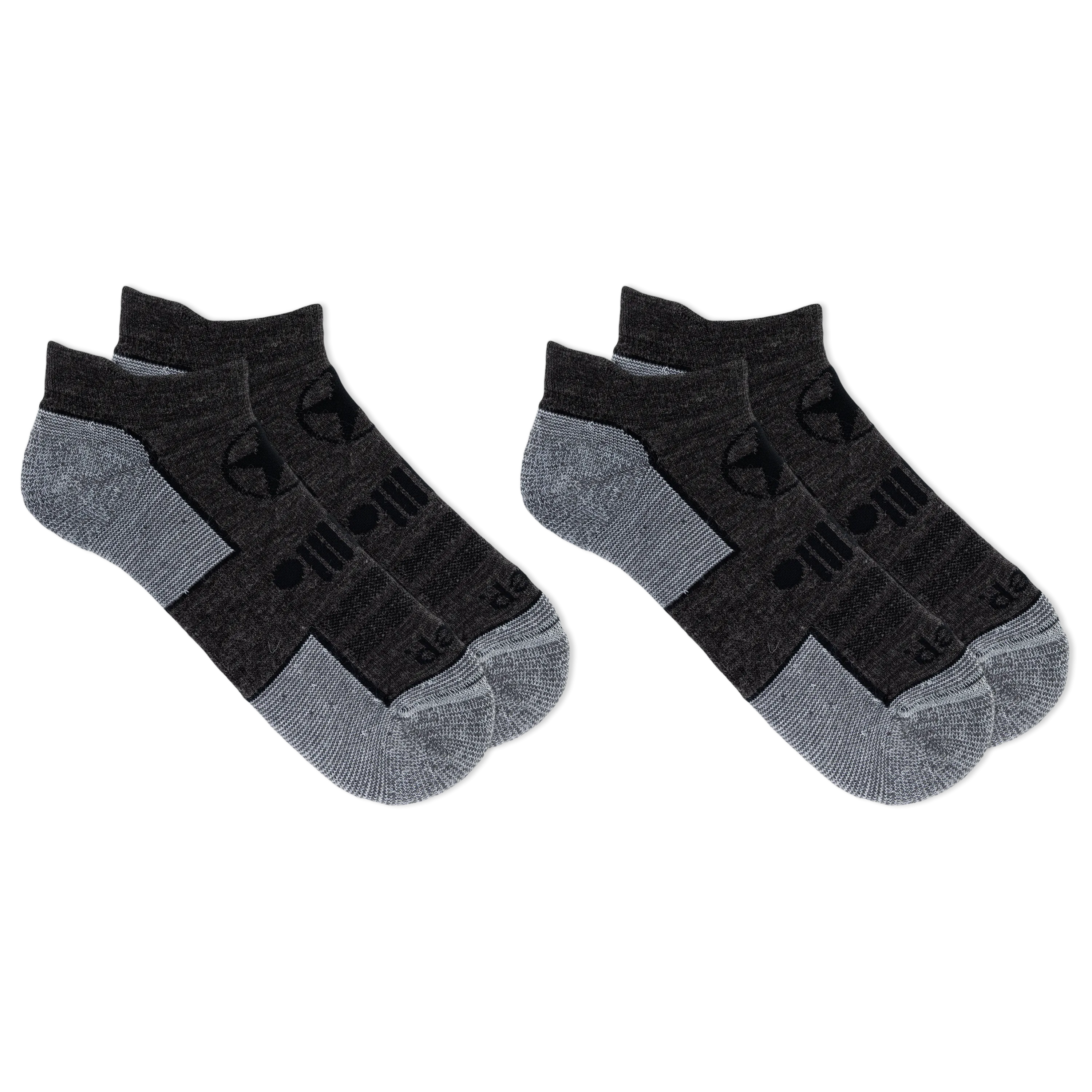 Jeep® Women's Wool Blend Trail No Show Socks 2 Pair Pack - Breathable, Cushioned Comfort