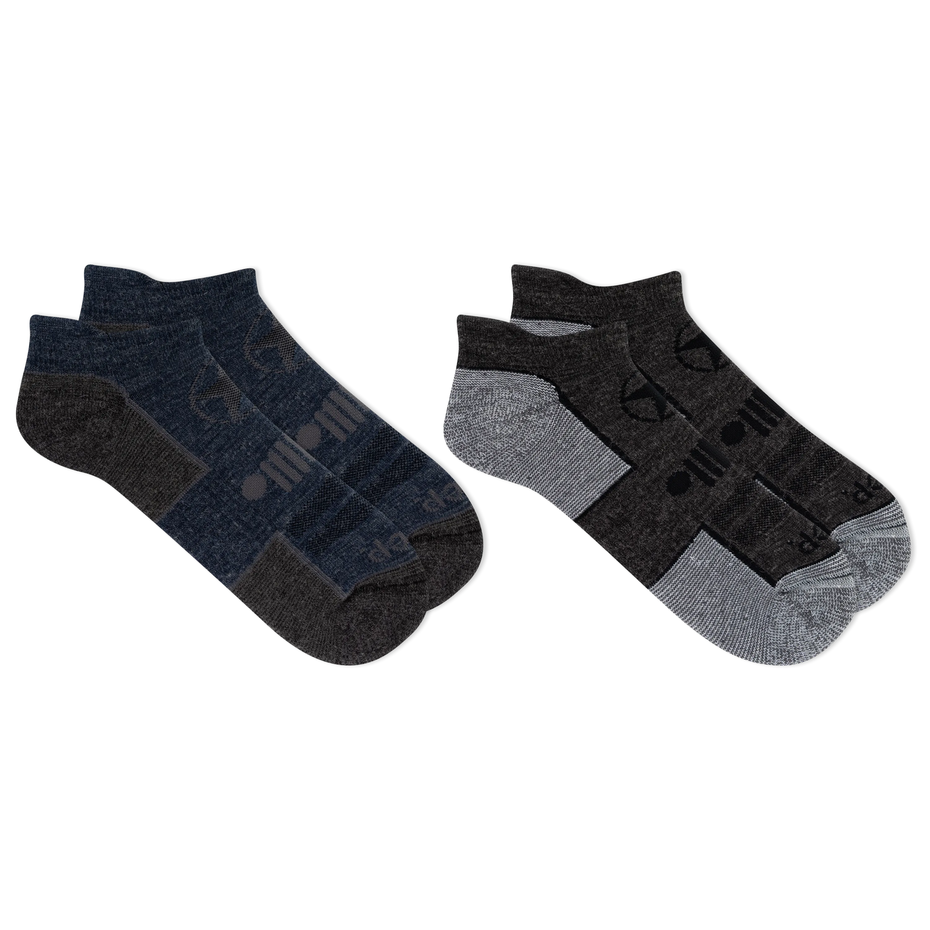 Jeep® Women's Wool Blend Trail No Show Socks 2 Pair Pack - Breathable, Cushioned Comfort