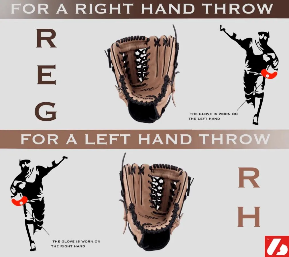 JL-105-baseball glove, outfiled, REG size 10.5" red