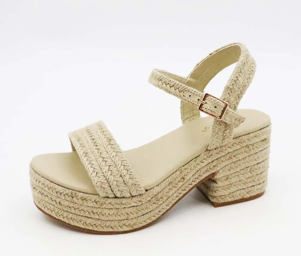 Jovi Espadrille Heel- Nude