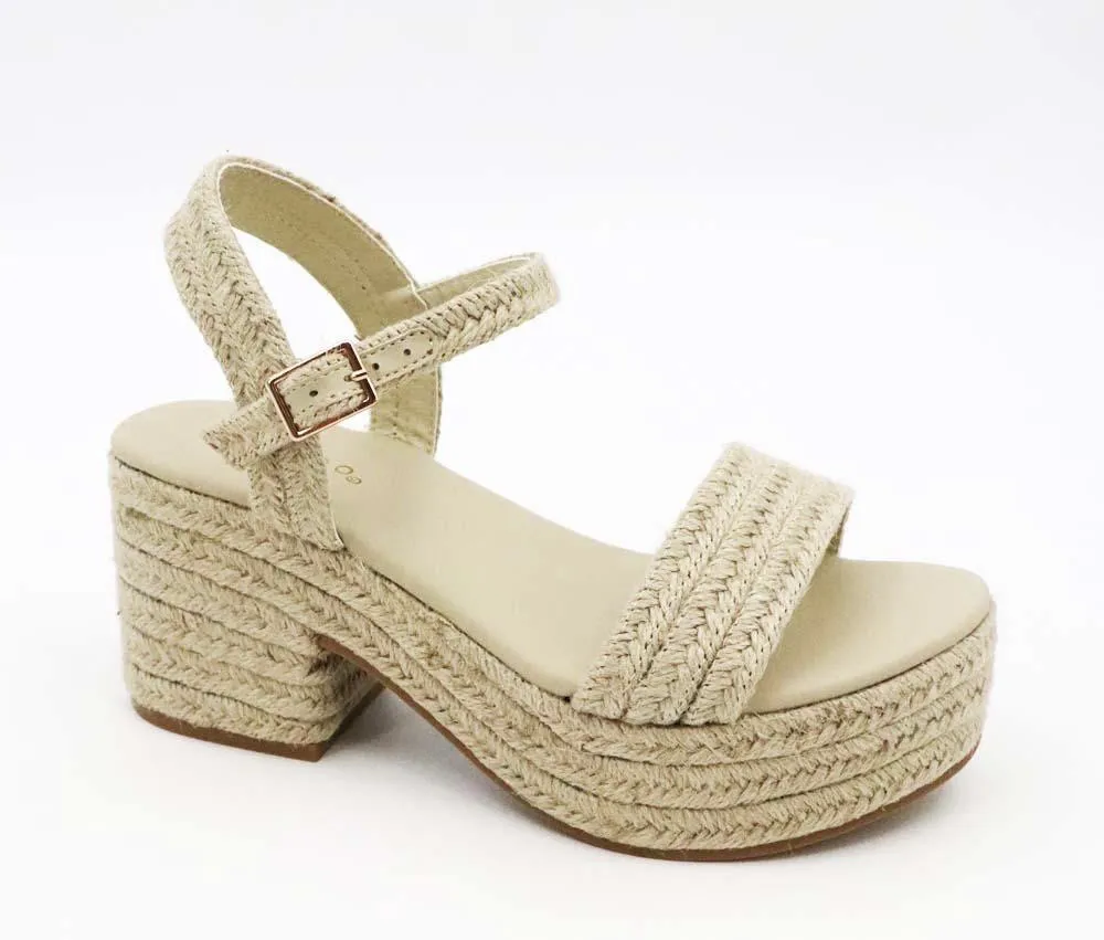 Jovi Espadrille Heel- Nude