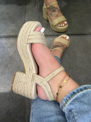 Jovi Espadrille Heel- Nude