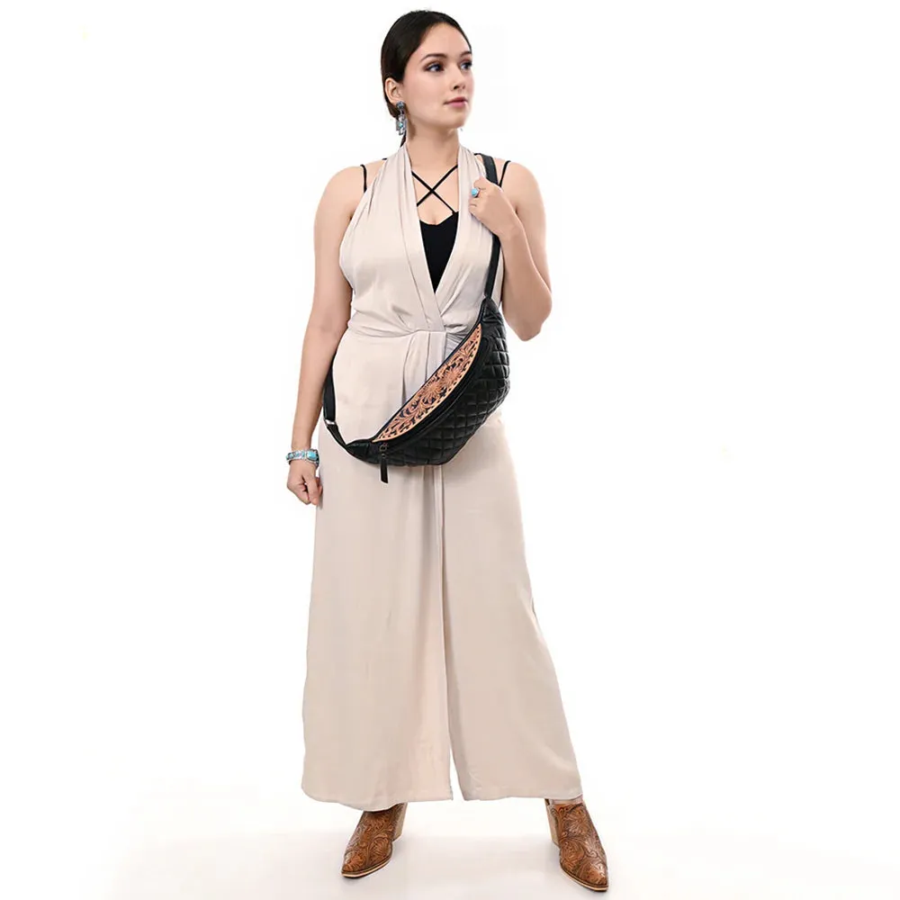 Kinsley Tooled and Quilted Leather Bum Bag