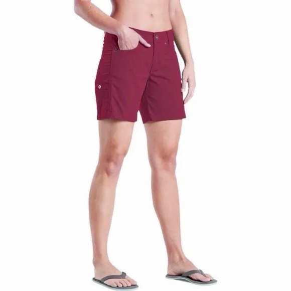 Kuhl Free Range Shorts 6 1/2&quot; in Burgundy