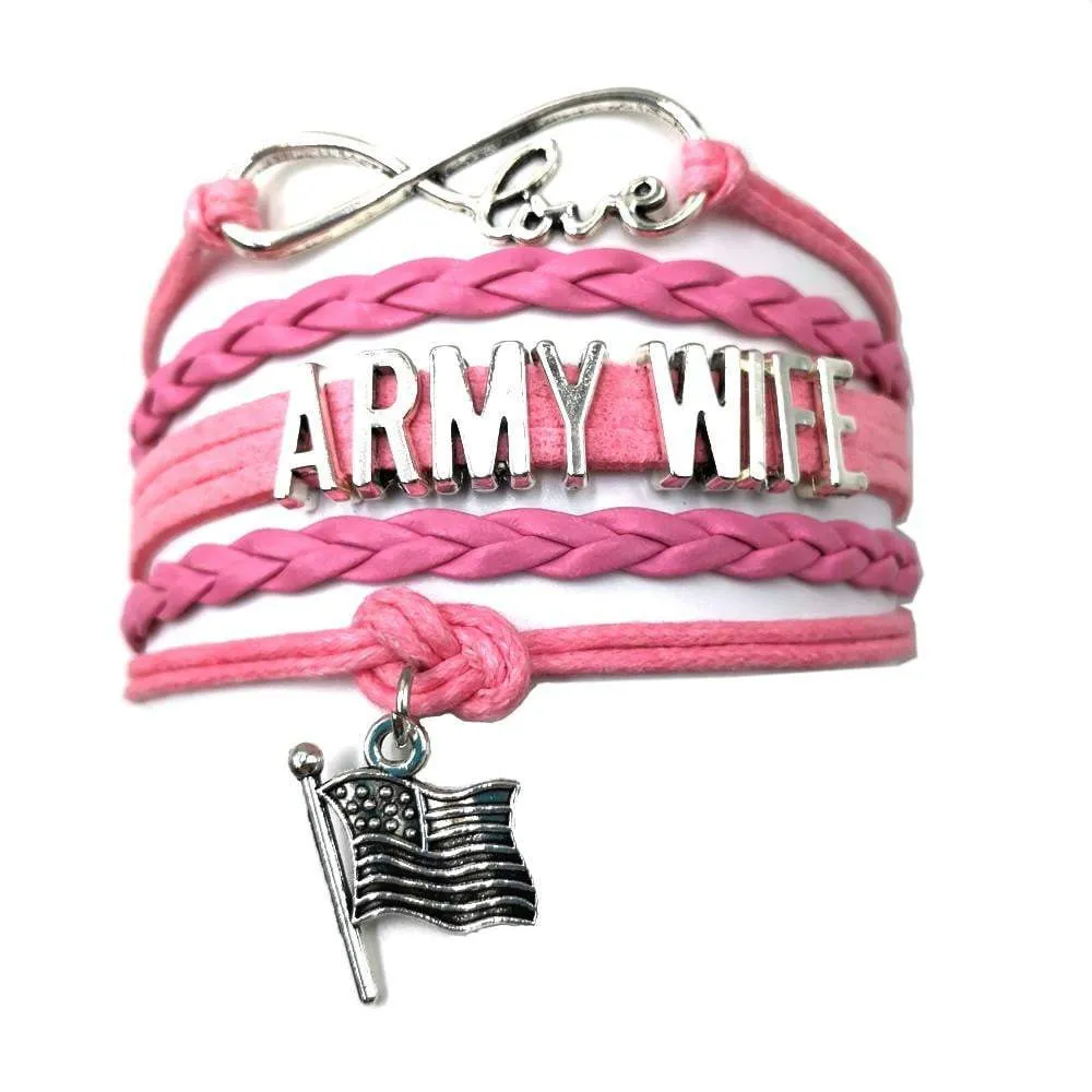 Leather Army Charm Bracelet - For Moms & Wives