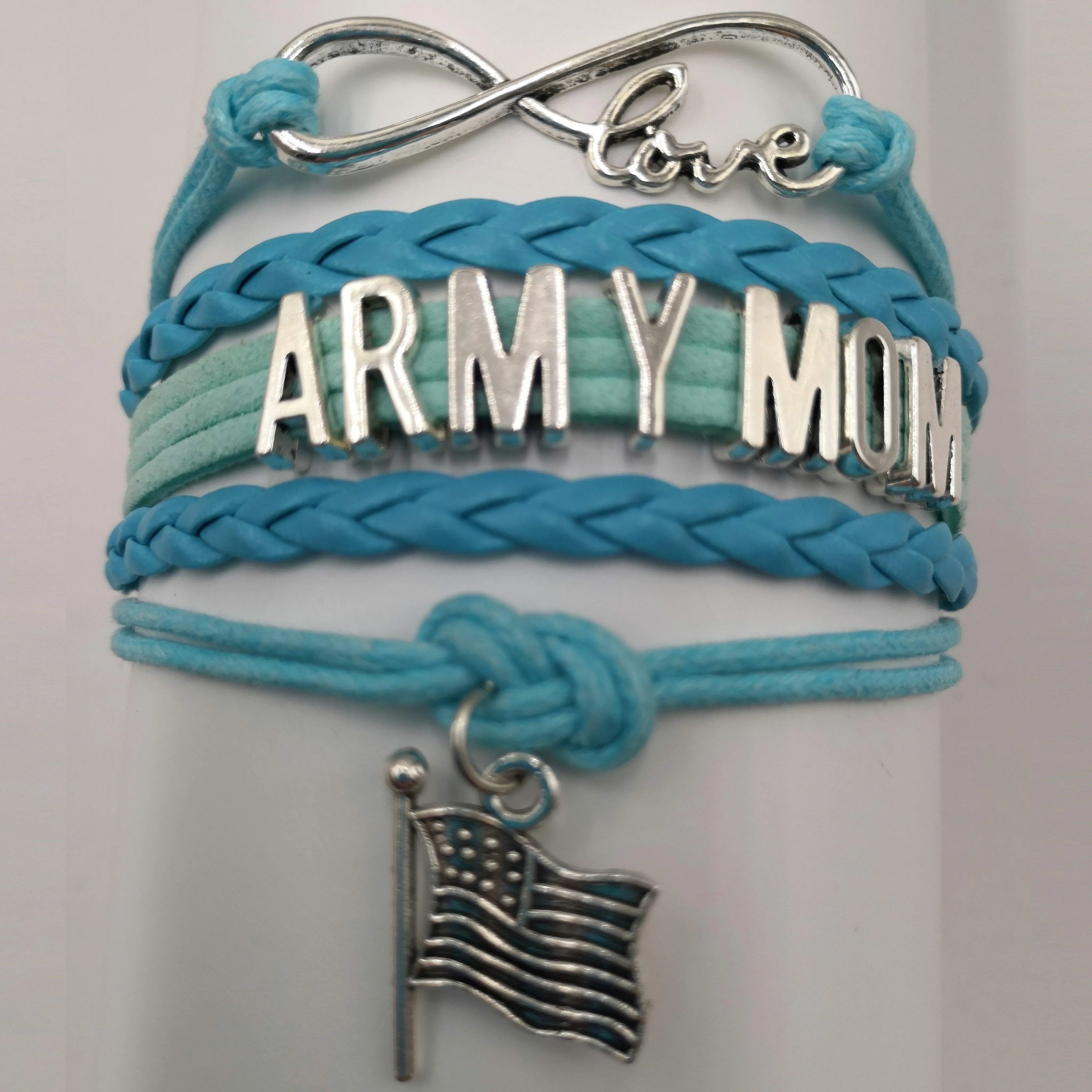 Leather Army Charm Bracelet - For Moms & Wives