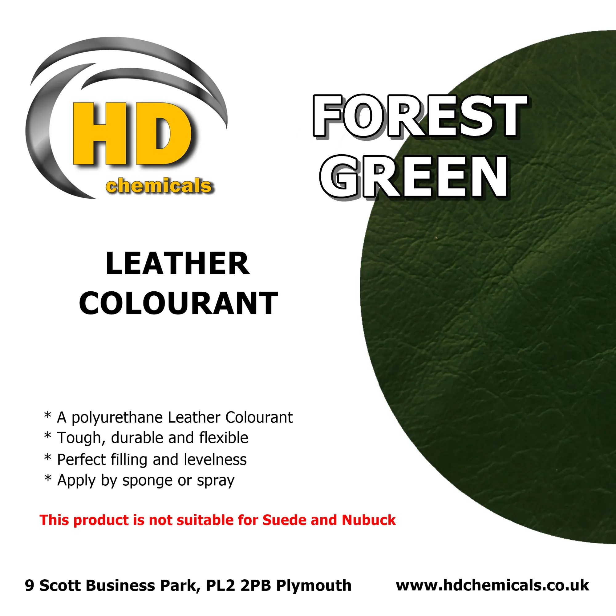 Leather Dye Paint Forest Green