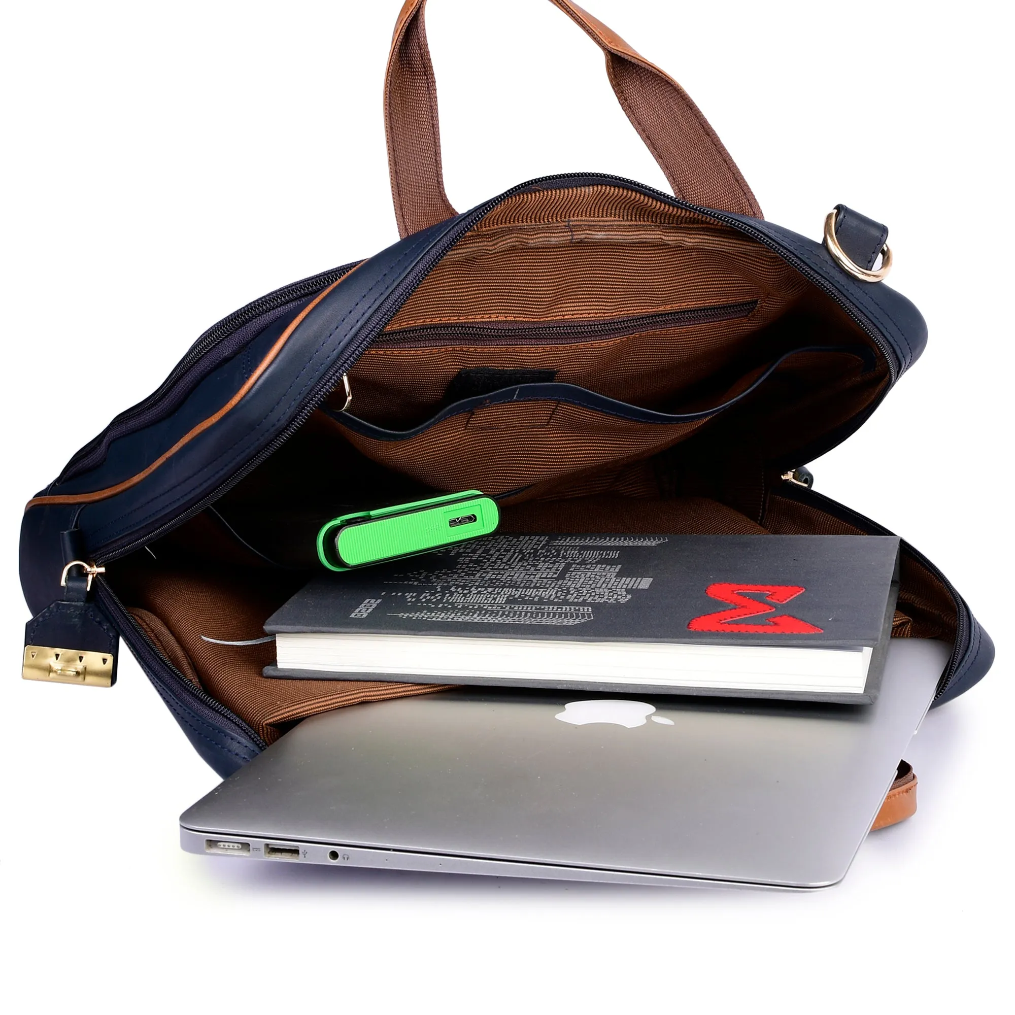 Leather Laptop Messenger Bag  : The CEO Bag