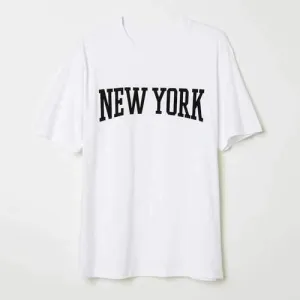 Letter Printed Cotton Bresthable T Shirt