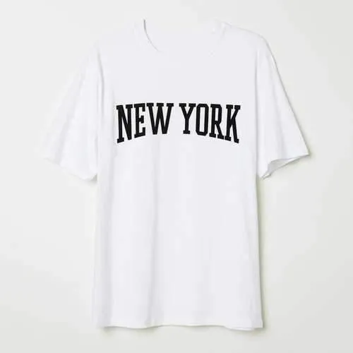 Letter Printed Cotton Bresthable T Shirt