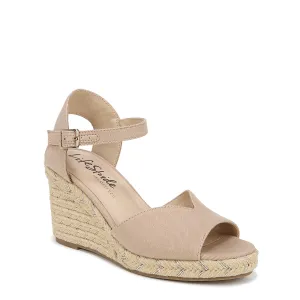 LifeStride Womens Tess Wedge Espadrille Sandals Tender Taupe 11 W