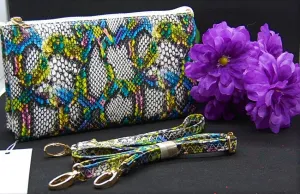 Liz Custom Classic Crossbody Bag - Snake Blue Multi