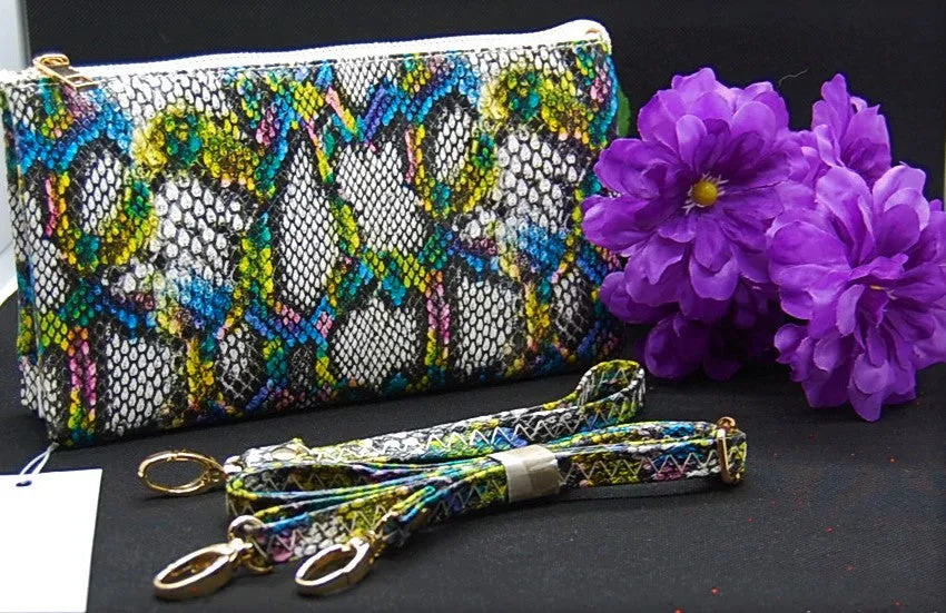 Liz Custom Classic Crossbody Bag - Snake Blue Multi