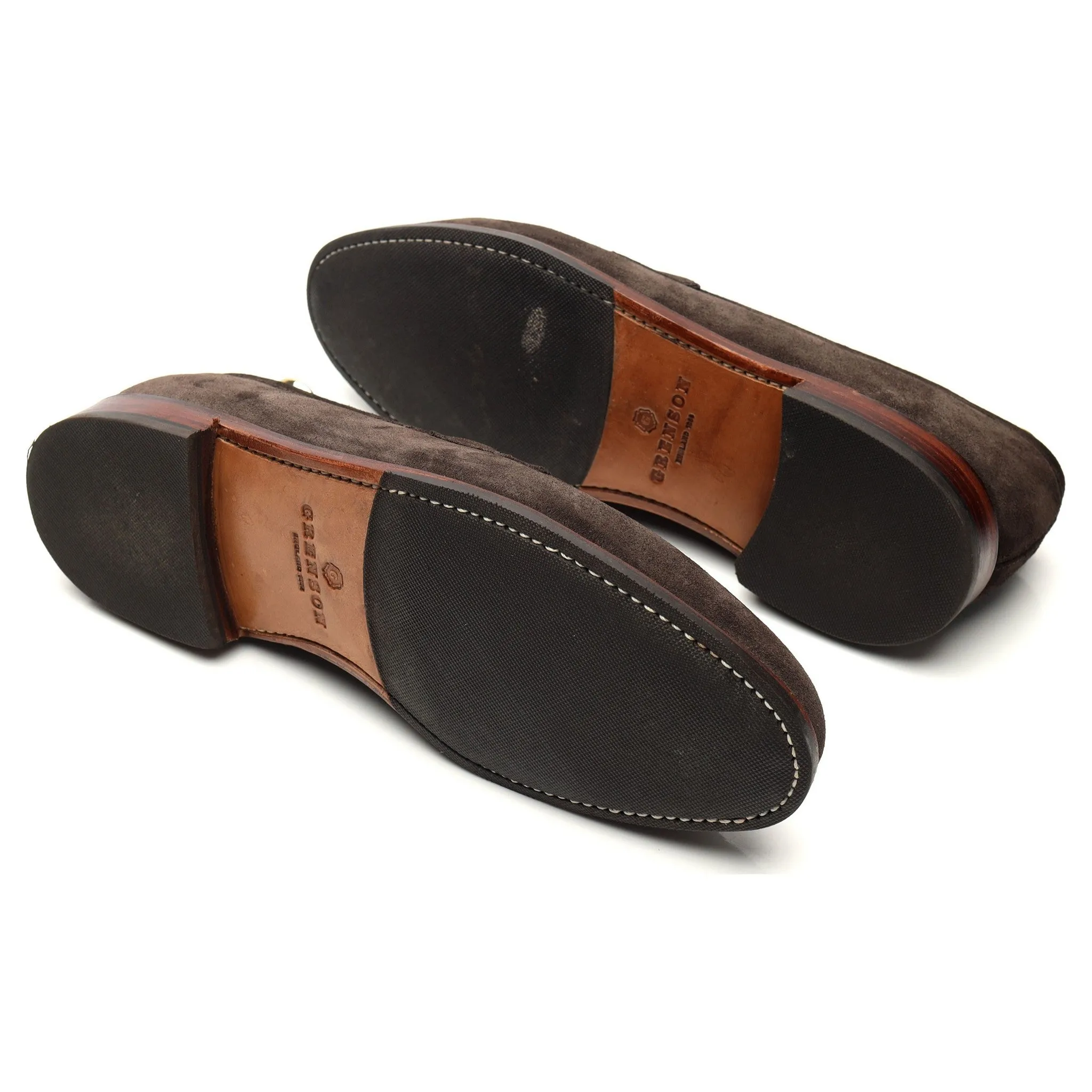 'Lloyd' Dark Brown Suede Loafers UK 8 E