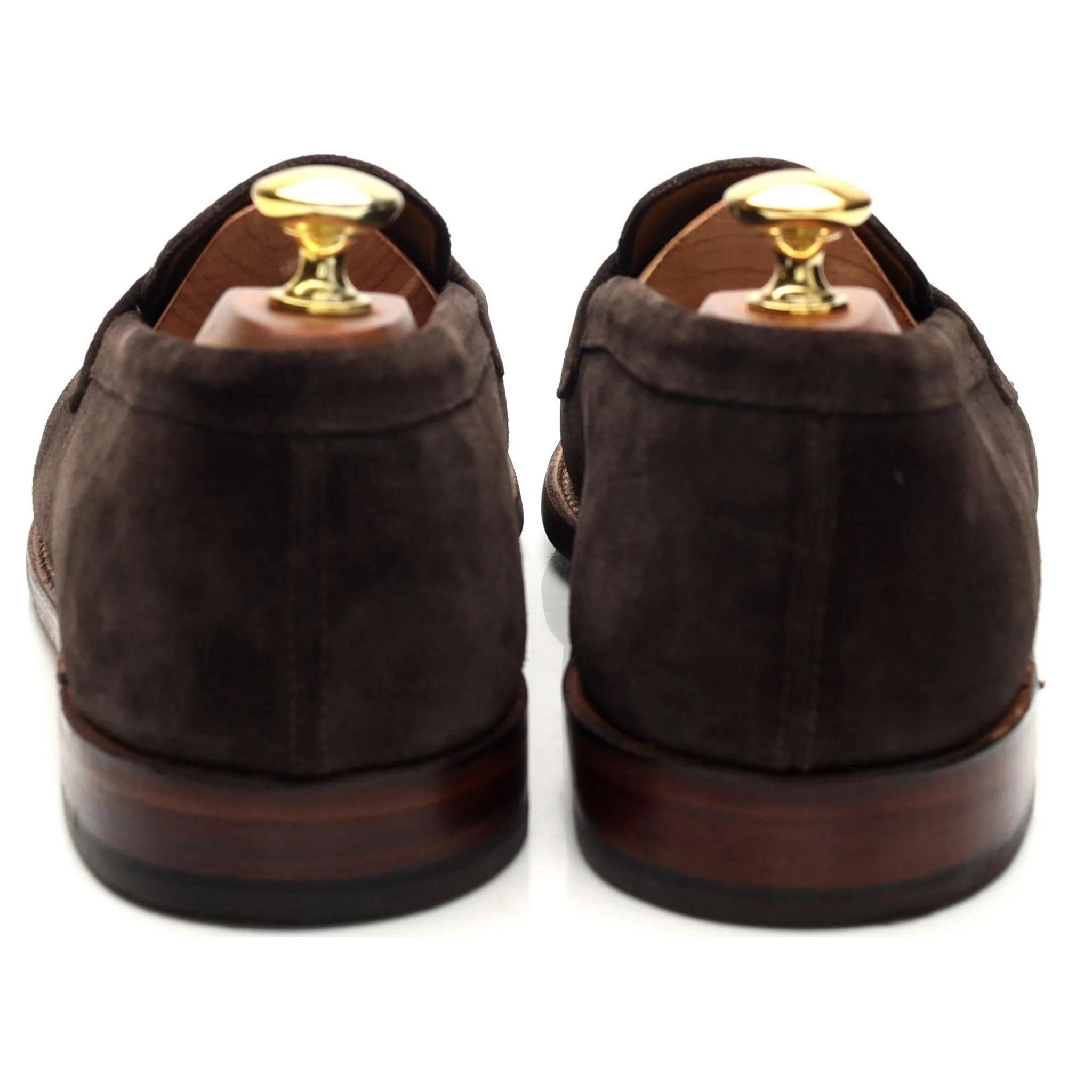'Lloyd' Dark Brown Suede Loafers UK 8 E