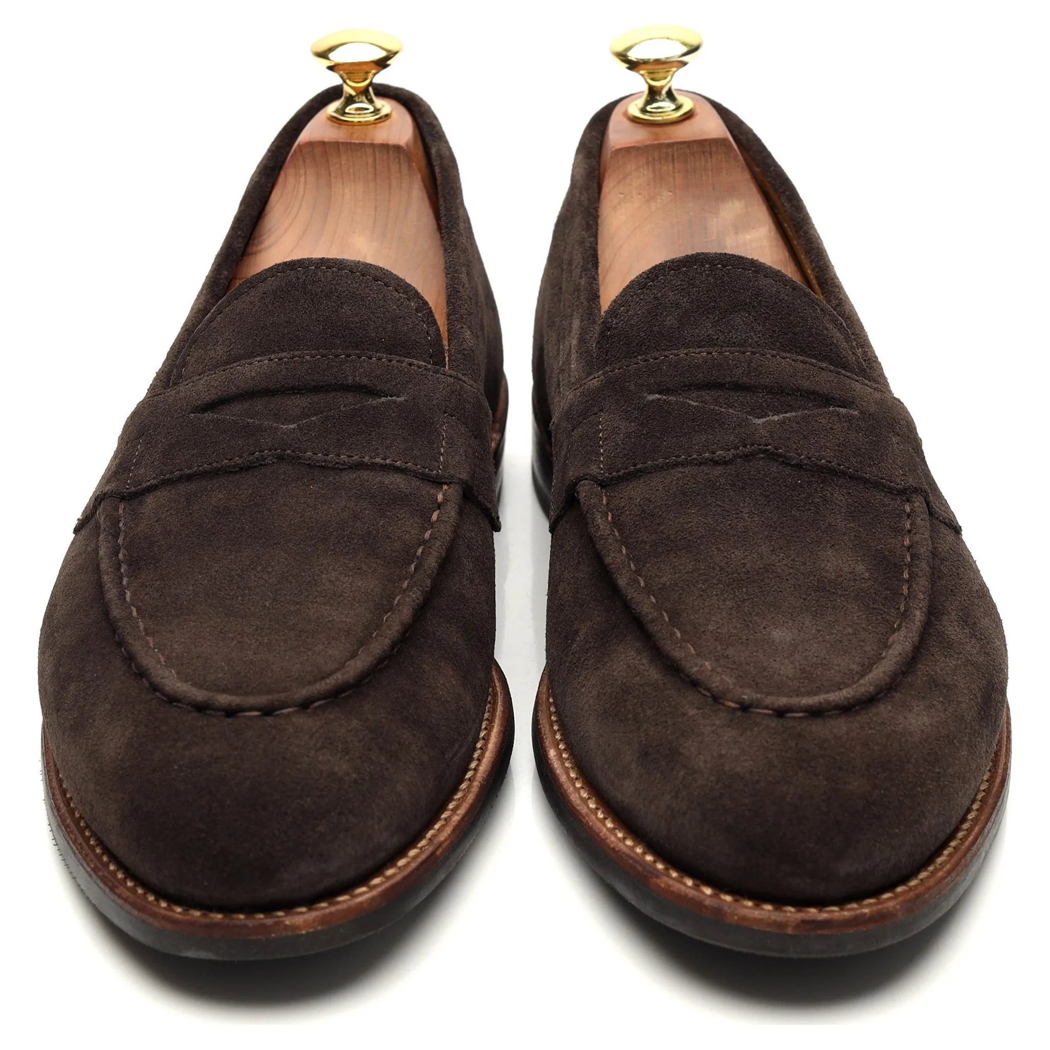 'Lloyd' Dark Brown Suede Loafers UK 8 E