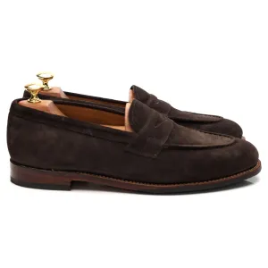 'Lloyd' Dark Brown Suede Loafers UK 8 E