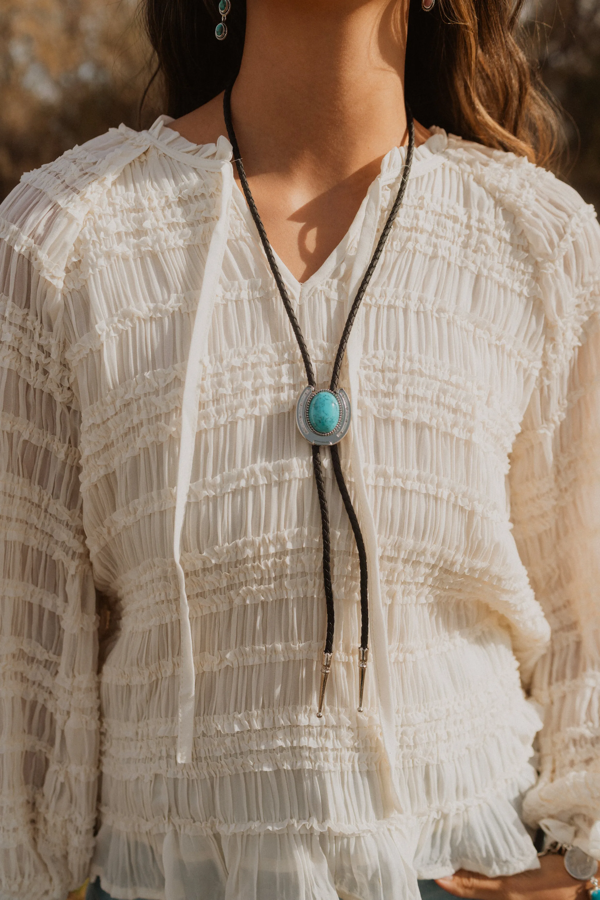Lucky Horseshoe Bolo Tie
