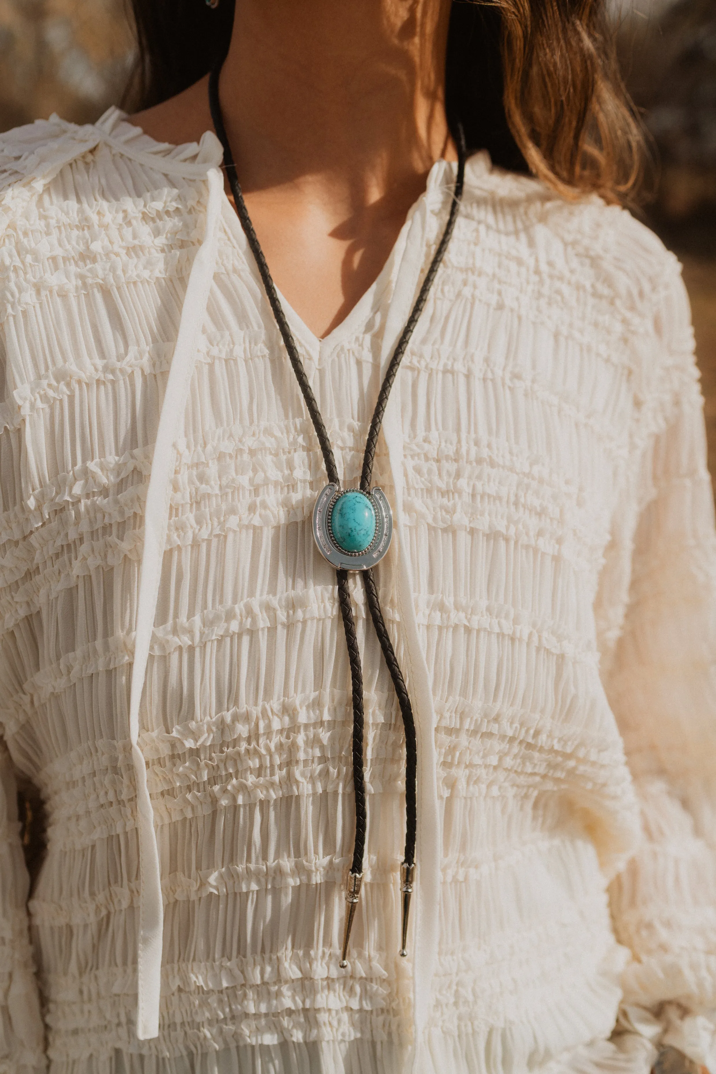 Lucky Horseshoe Bolo Tie