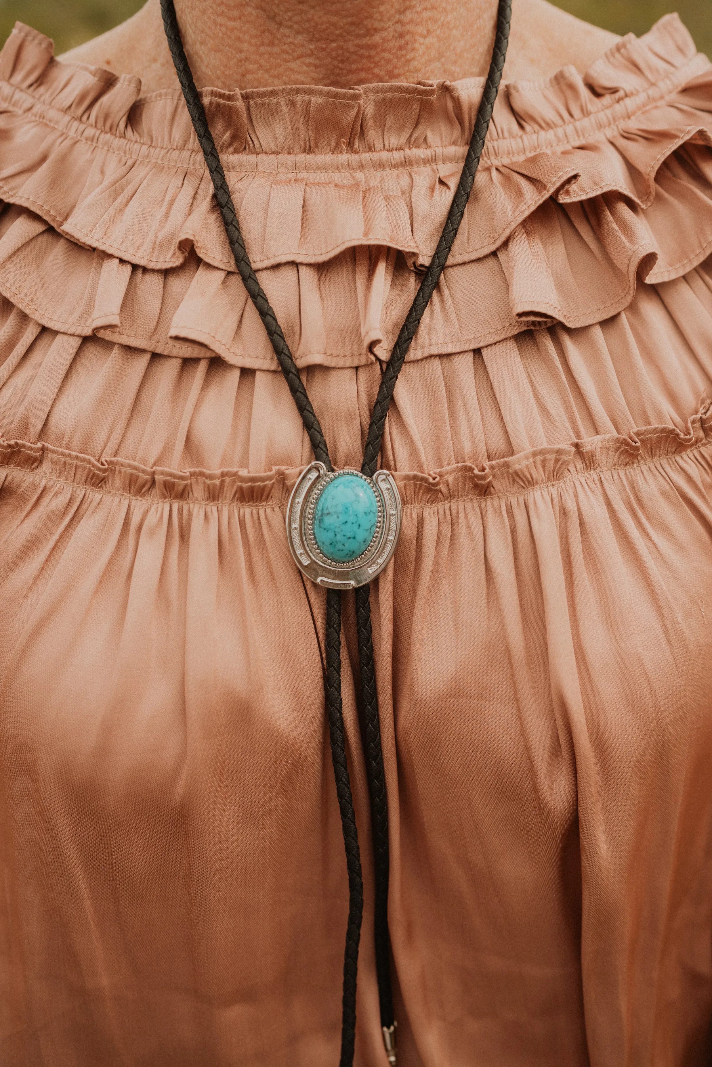Lucky Horseshoe Bolo Tie
