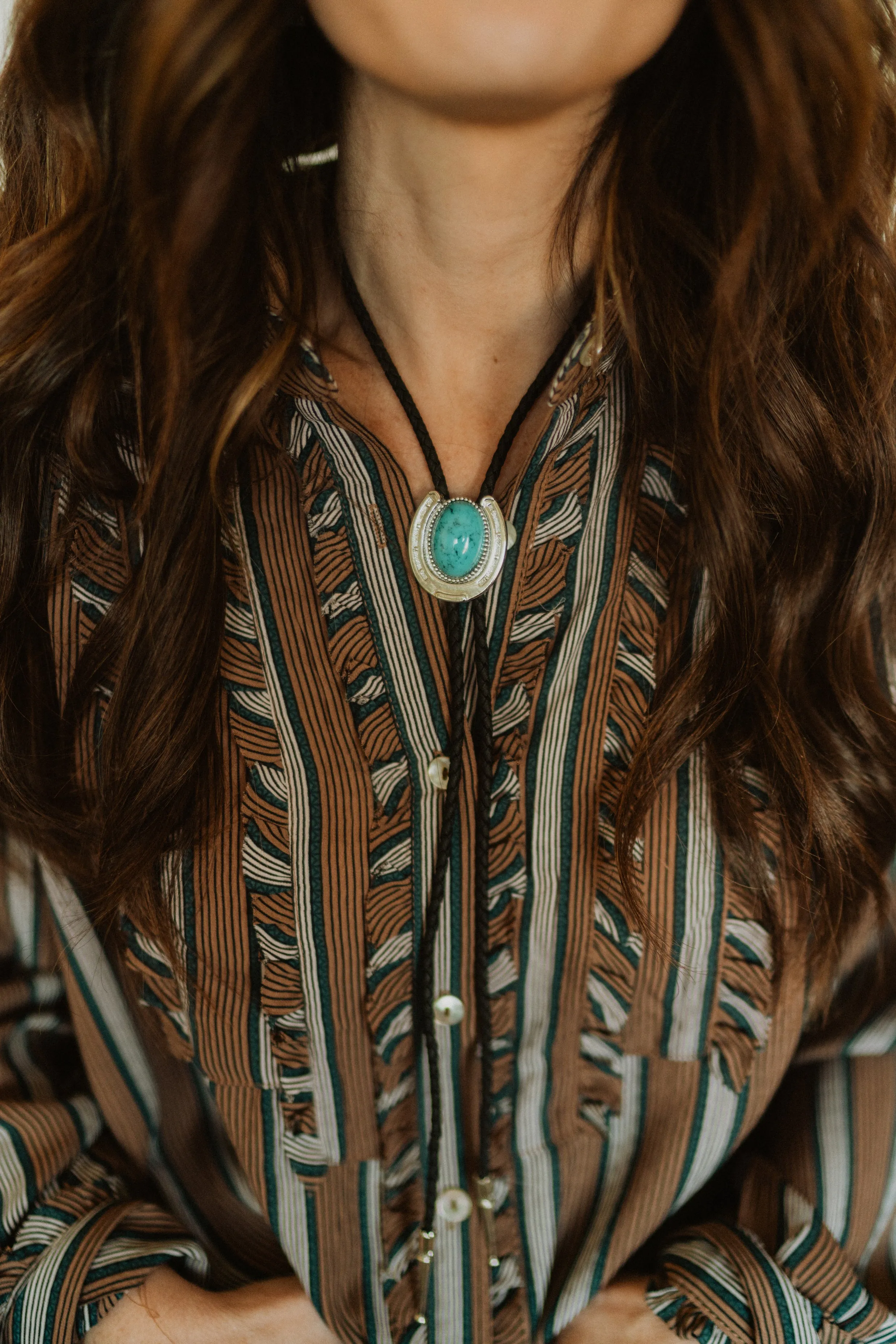 Lucky Horseshoe Bolo Tie