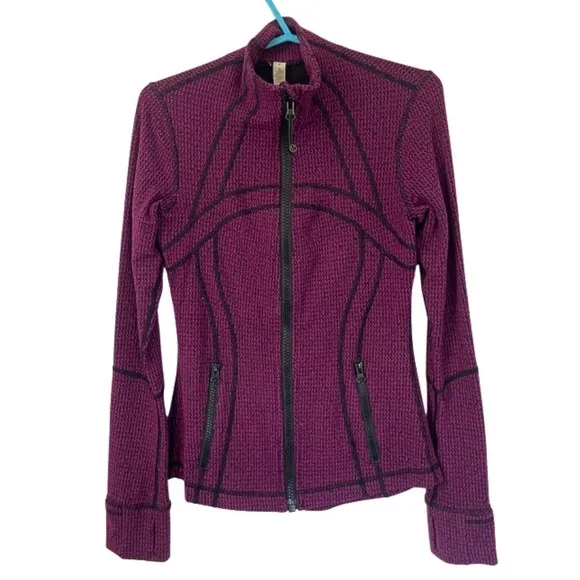 Lululemon - Define Jacket Women's Size 4 Color: Teeny Tooth Deep Fuschia Black