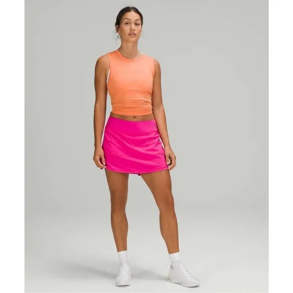 Lululemon Pace Rival Mid Rise Skirt in Sonic Pink size 6