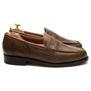 'Madrid' Green Leather Loafers UK 8